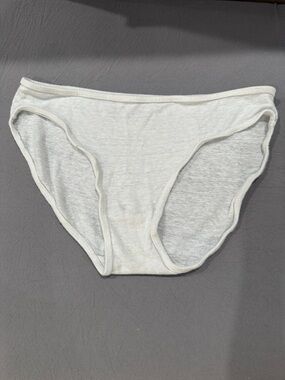 100% Organic Linen Bikini Underwear- White M